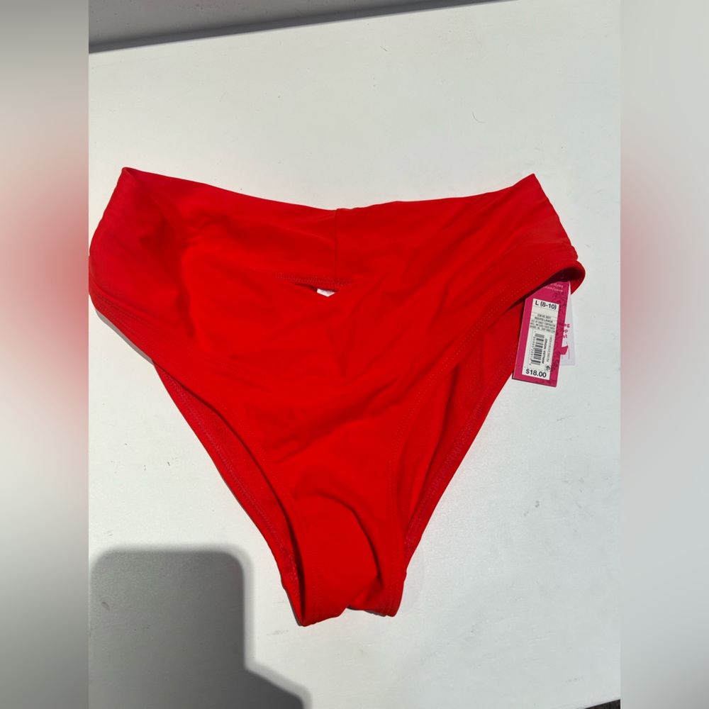 Large Red Swim Bottoms
